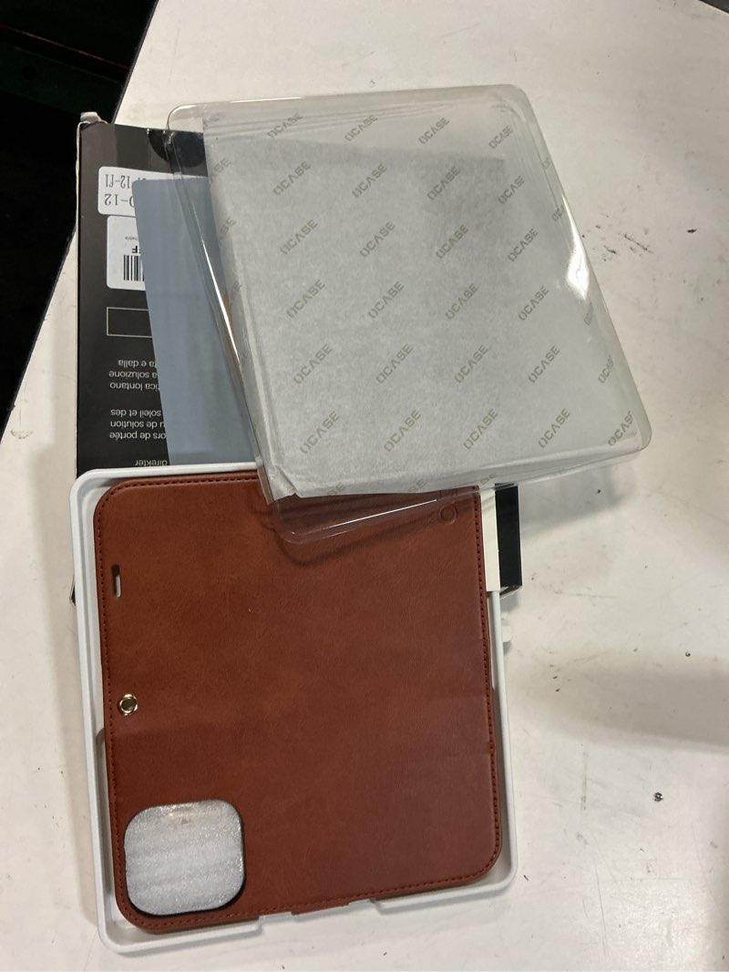 Condition photo showing New/Like New for ocase for iphone 16 pro case detachable wallet case with card holder, 2 in 1 pu leather flip folio with rfid blocking stand wrist strap shockproof phone cover 6.3 inch 2024, brown