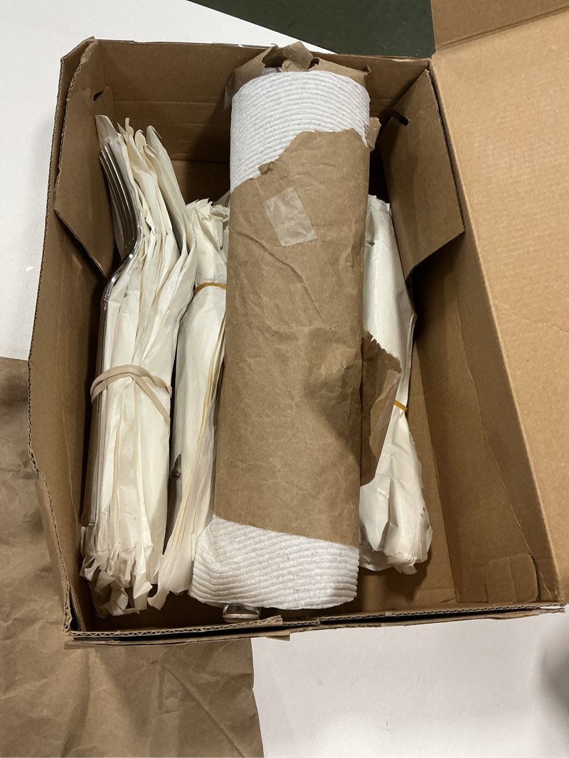 Condition photo showing Good Condition for Mikasa Harmony 64-Piece Flatware Set for 12, 18/10 Stainless Steel Silverware with Forks, Knives, Spoons, and Serving Utensils, Elegant Design 65 Piece Set Harmony