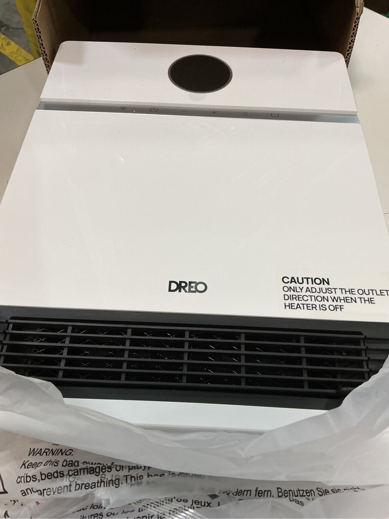 Condition photo showing Good Condition for DREO Smart Wall Heater, IP24 Electric PTC Space Heaters for Indoor Use, 30° Oscillation, Adjustable Thermostat, Remote Control, Works with Alexa, 24H Timer, Easy-mounted for Office, Bedroom, Home White Standard
