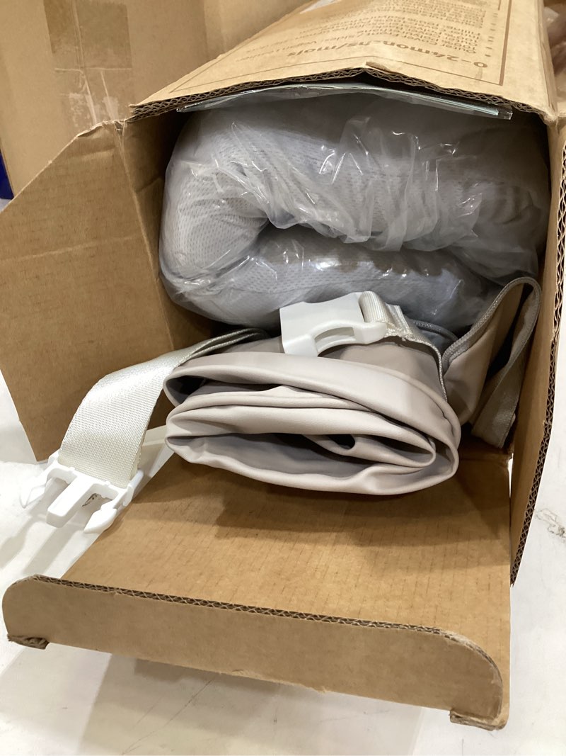 Condition photo showing New/Like New for blissful diary vegan leather baby changing pad with waterproof & wipe-clean pu cover, avocado size cozy diaper changing pad for dresser and table, taupe avocado taupe