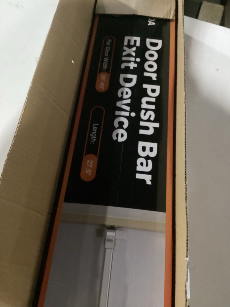 Condition photo showing Good Condition for BEAMNOVA Vertical Rod 27.5 Inch Door Panic Bar Exit Device Commercial Door Push Bar Lock Set Gate Roller Strike Plate End Cap Emergency Accessories Metal Parts, Black 27.5 inch Black