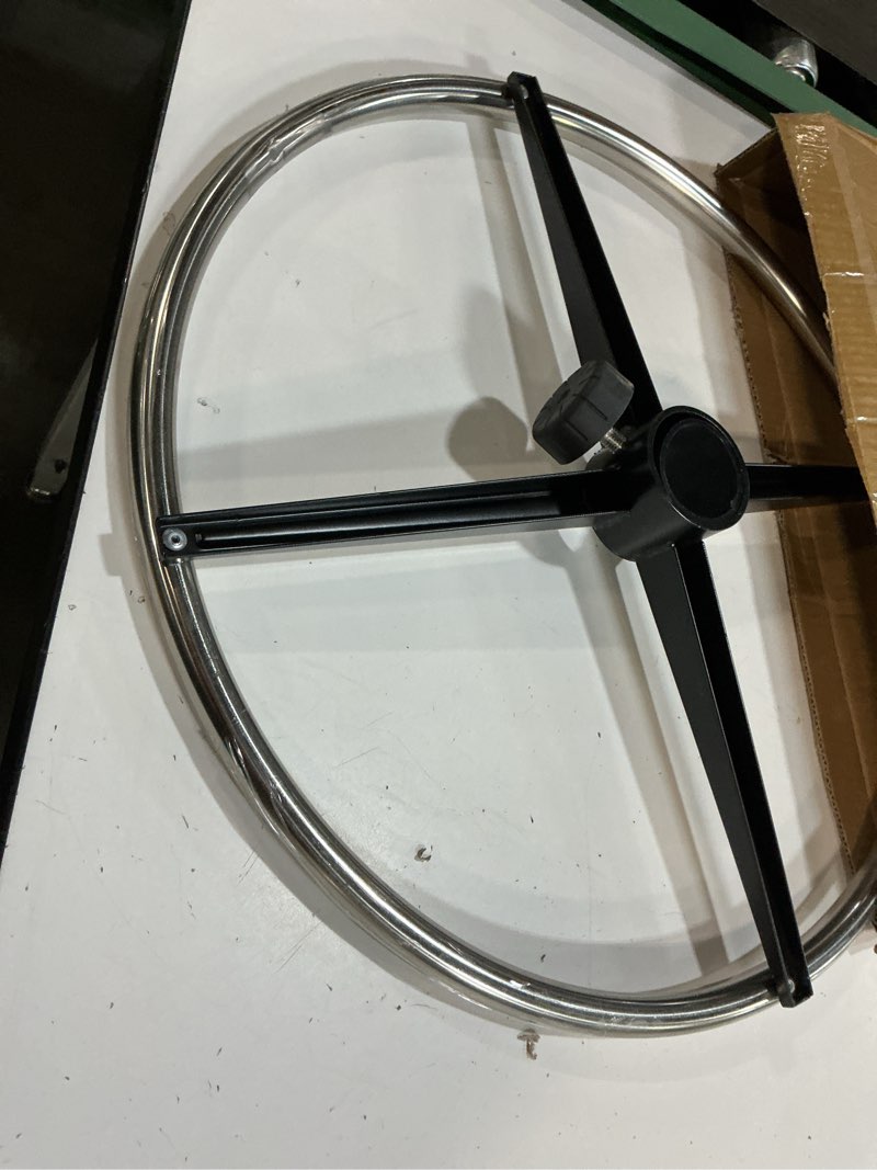 Condition photo showing Good Condition for black 18" chrome foot rest ring for drafting stool or office chair,piston foot ring,foot rest for office chair(black, 18'') 18'' black