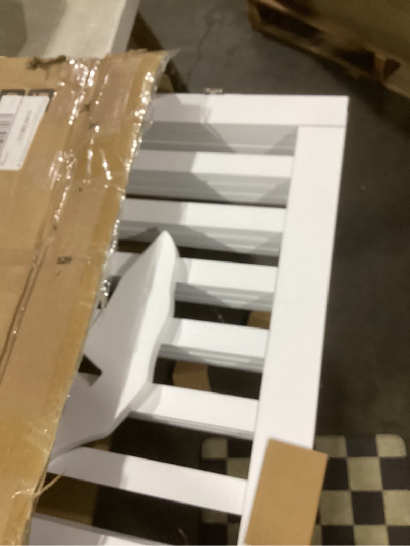 Condition photo showing As Is for unipaws indoor 3 panels classic freestanding wooden foldable pet gate with support feet - white, 20" w x 36" h white 60"w×36"h