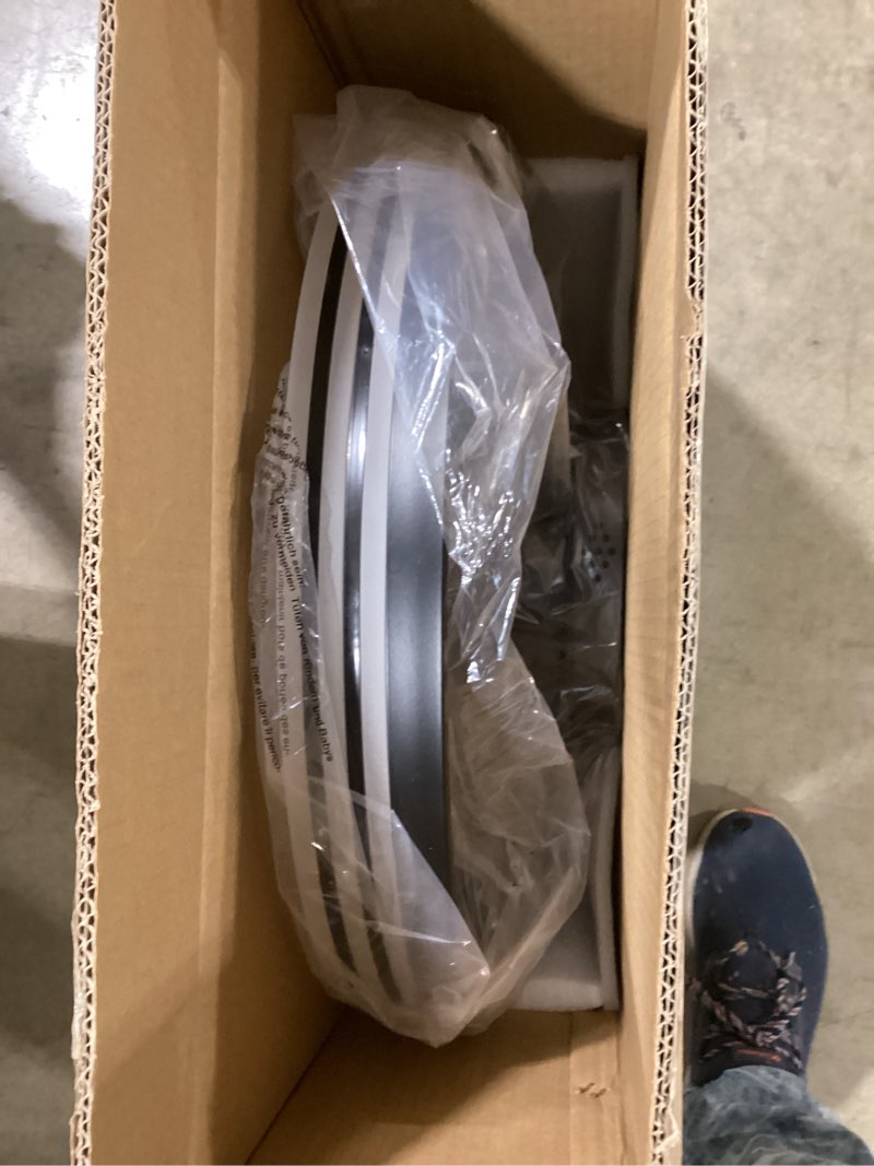 Condition photo showing Good Condition for Ceiling Fans with Lights, Flush Mount Ceiling Fan with Lights and Remote, 6 Wind Speeds Smart Low Profile Ceiling Fan for Bedroom, Kids Room and Living Room 20" (Black) Black-1105 20"