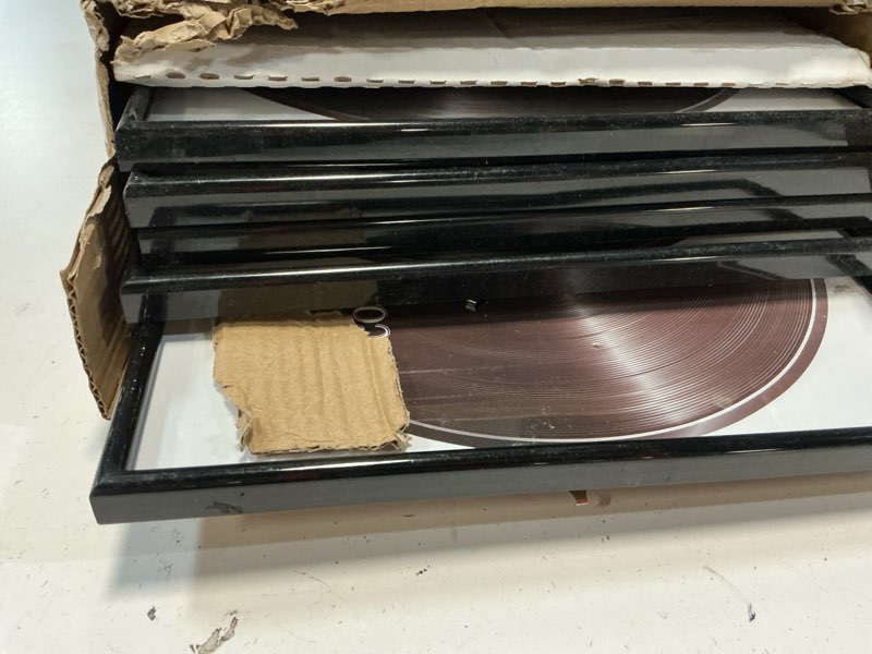 Condition photo showing Good Condition for Record Album Frame, 6 Pack, 12.5x12.5 Inch High Glossy Frame, Made to display vinyl LP album covers, Fit the album artwork, set of 6pcs Black 6