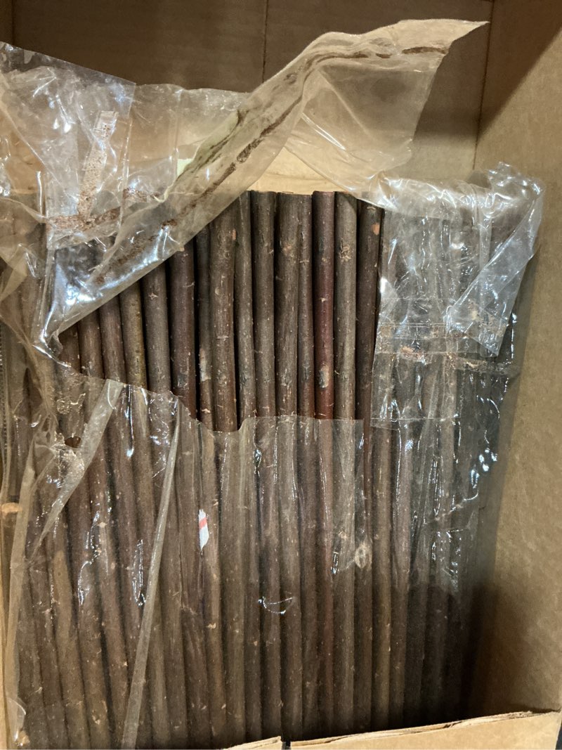 Condition photo showing As Is for 50pcs wood log sticks christmas branches craft twigs natural for diy crafts flower arrangement supplies -