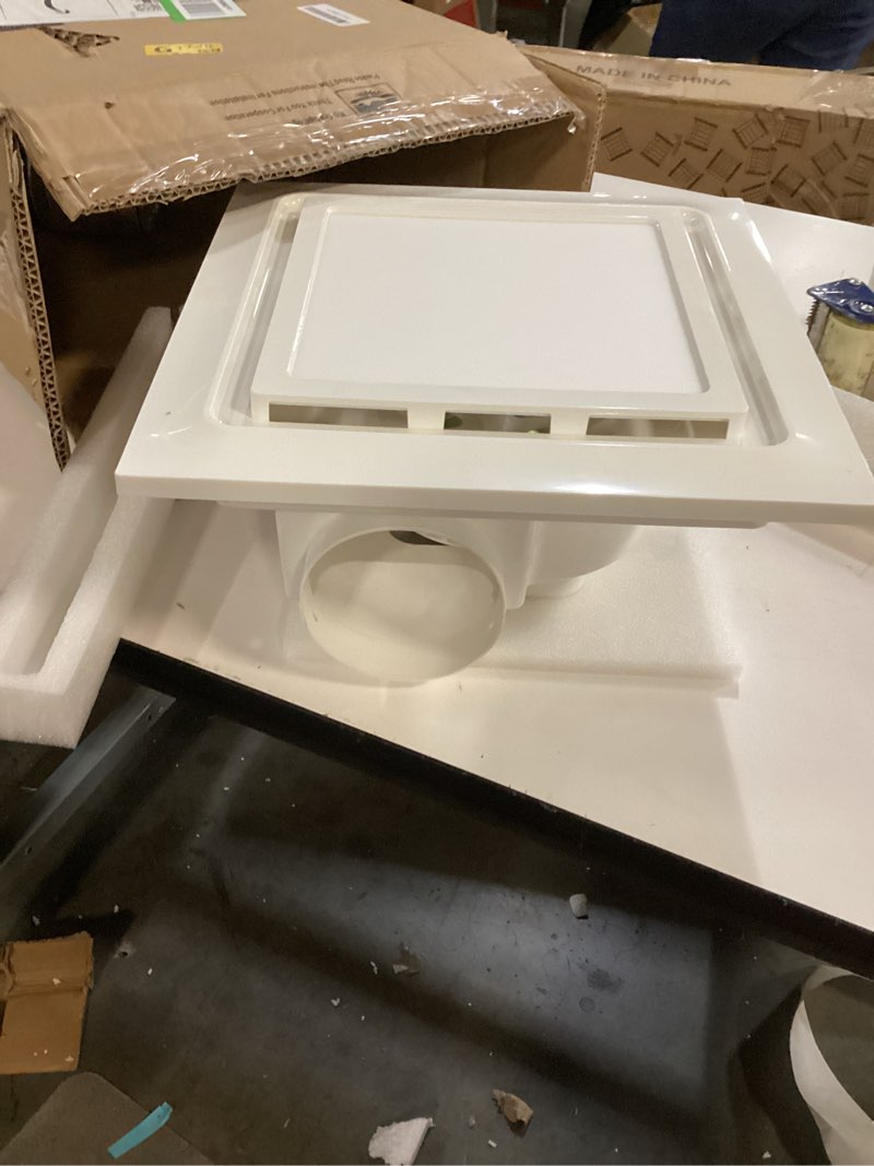 Condition photo showing New/Like New for lyrlody 12 Inch Bathroom Exhaust Fan with Light, Ventilation Fan and Light Combo, 1.0 Sones 140 CFM Quiet Ventilation Ceiling Mount Shower Exhaust Fan Low Noise Bathroom Fan for Home Hotel