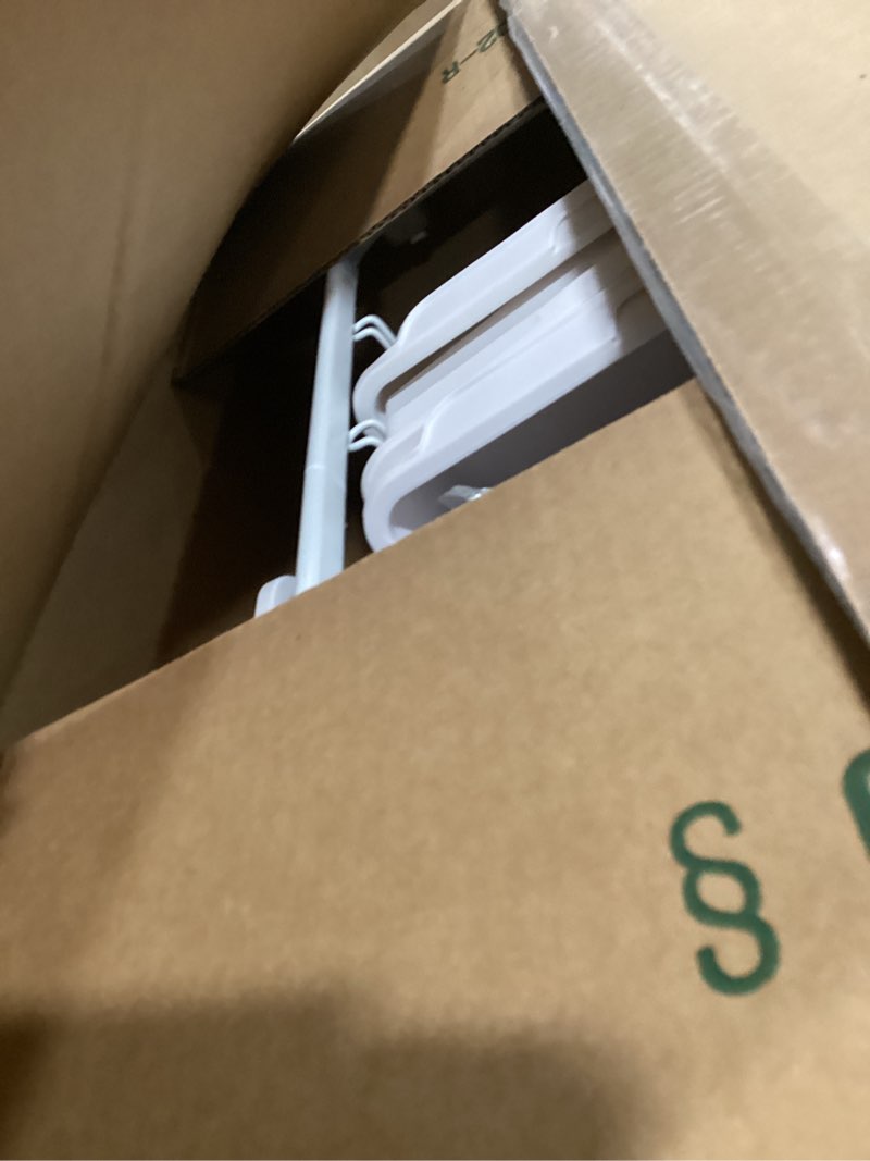 Condition photo showing As Is for Rolling Storage Utility Cart With 5 Drawers,Craft Cart with Wheels,Makeup Organizer,Art Supply And Storage Wooden Tabletop,White