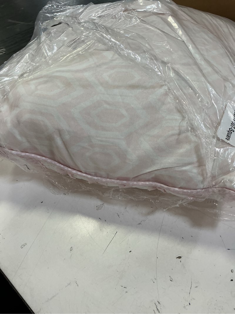 Condition photo showing New/Like New for cozy line home fashions pretty girly ruffle star stripped soft square décor decor throw pillow, pink, white