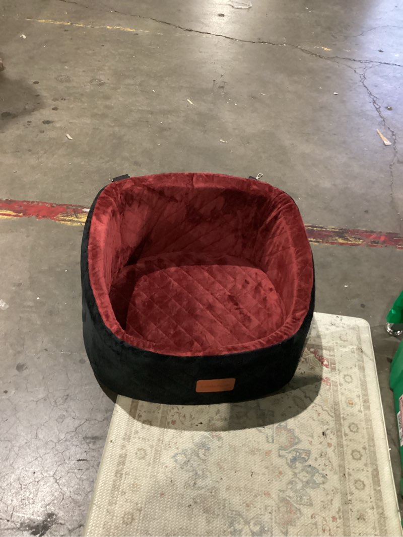 Condition photo showing Good Condition for dog car seat for small dogs up to 30 lbs,ultra soft fabric fill in comfy memory foam,happy pet ride,2 safety dog leashes,fully detachable and washable,anti slip base (black/brown, small) black/brown small
