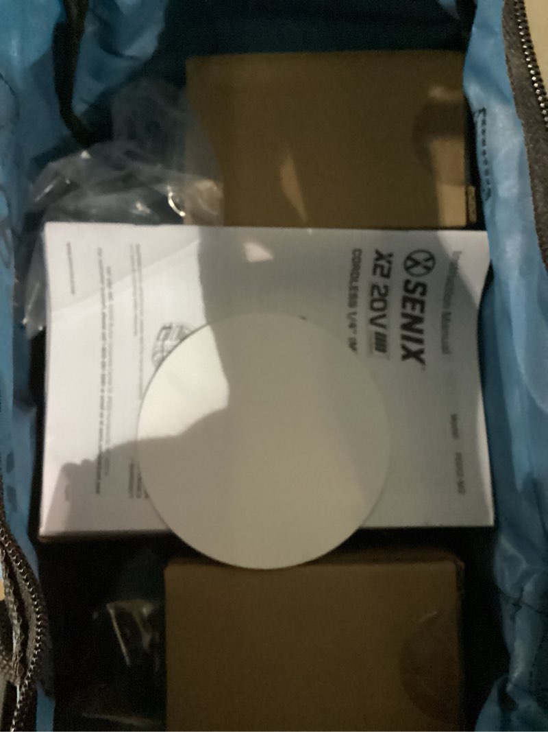 Condition photo showing New/Like New for senix x2 20-volt 2-tool brushless power tool combo kit with soft case (2-batteries included and charger included)