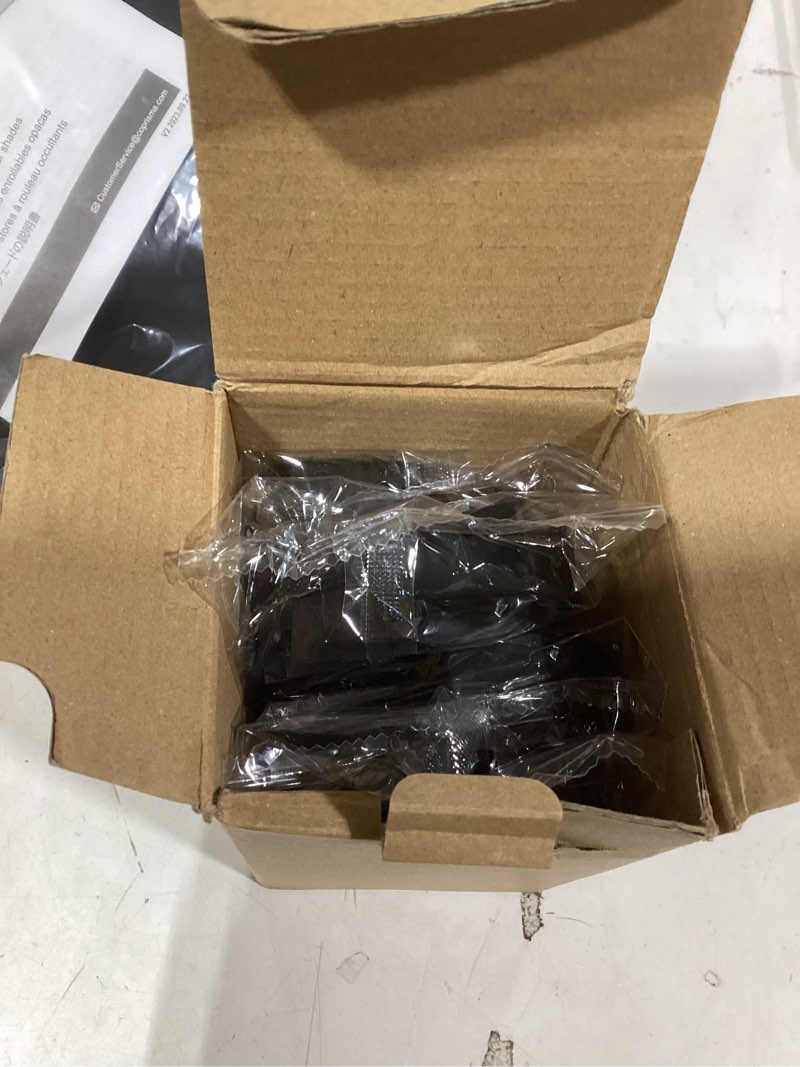 Condition photo showing item condition for 4 Pack Stocking Holders for Mantle for Christmas Decorations,2 in 1 Mantle Garland Holder for Hanging Christmas Stockings,No Drilling Required & Adjustable Garland Hanger, Metal(Black) 4 Black