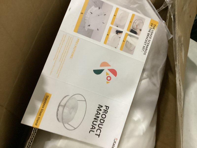 Condition photo showing As Is for kate newborn photography props stainless steel stand set for baby photoshoot,including newborn posing beanbag sleeve(unfilled), elastic fabric and 6 clamps (no filler) stand with beanbag?elastic fabric and 6 clamps
