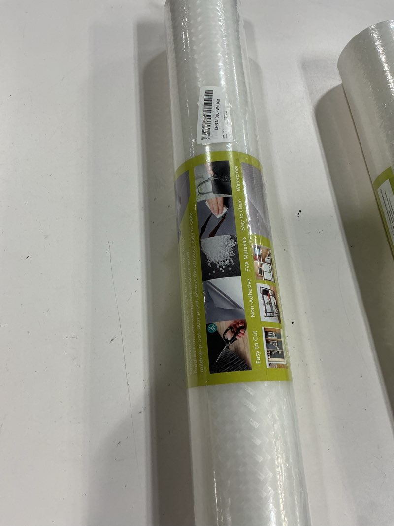 Condition photo showing Good Condition for shelf liners for kitchen cabinets refrigerator liners waterproof & oil-proof kitchen cupboard liner non-slip drawer mats eva material non adhesive fridge liner for shelves diagonal pattern clear 23.6"w x 393.7"l diagonal pattern clear