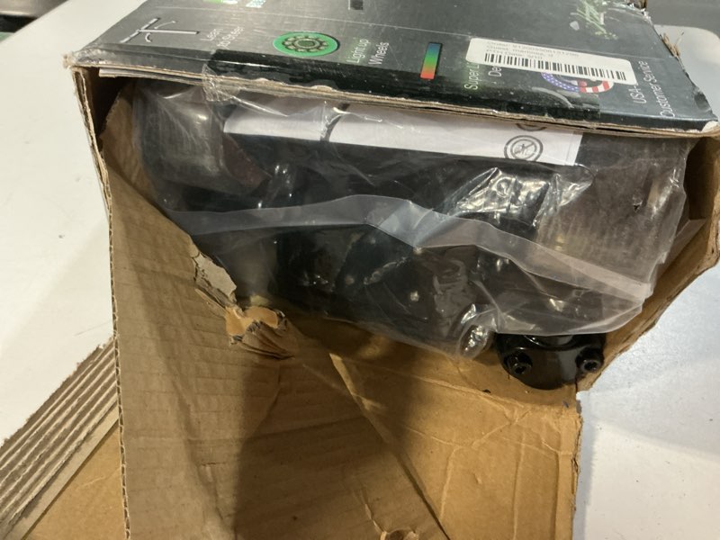 Condition photo showing As Is for melo sidewinder kick scooter - green: steel & aluminum frame, lights up