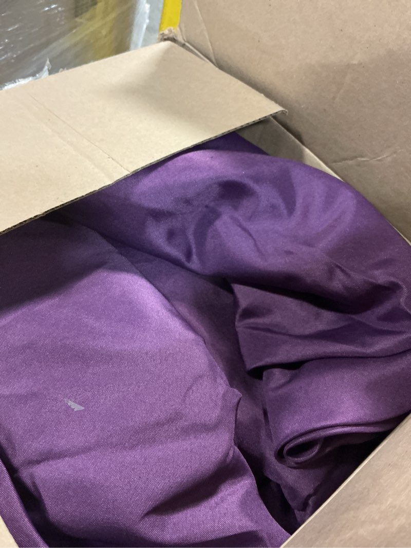Condition photo showing Good Condition for 6-pack purple round tablecloths, 120 inches, stain-resistant polyester for 5-6 ft round tables - washable table covers for weddings, banquets, birthday parties, events purple 120 in, 6 pack