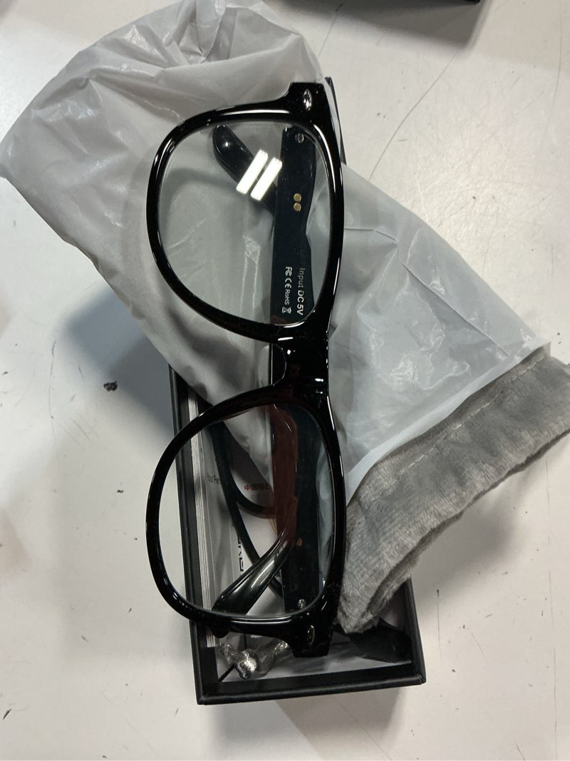 Condition photo showing Good Condition for ai smart glasses for men and women with chat gpt, bluetooth translation glasses with 164 languages and color-change lens, music playback, hands-free calls, uv & blue light protection black frame+photochromic lens