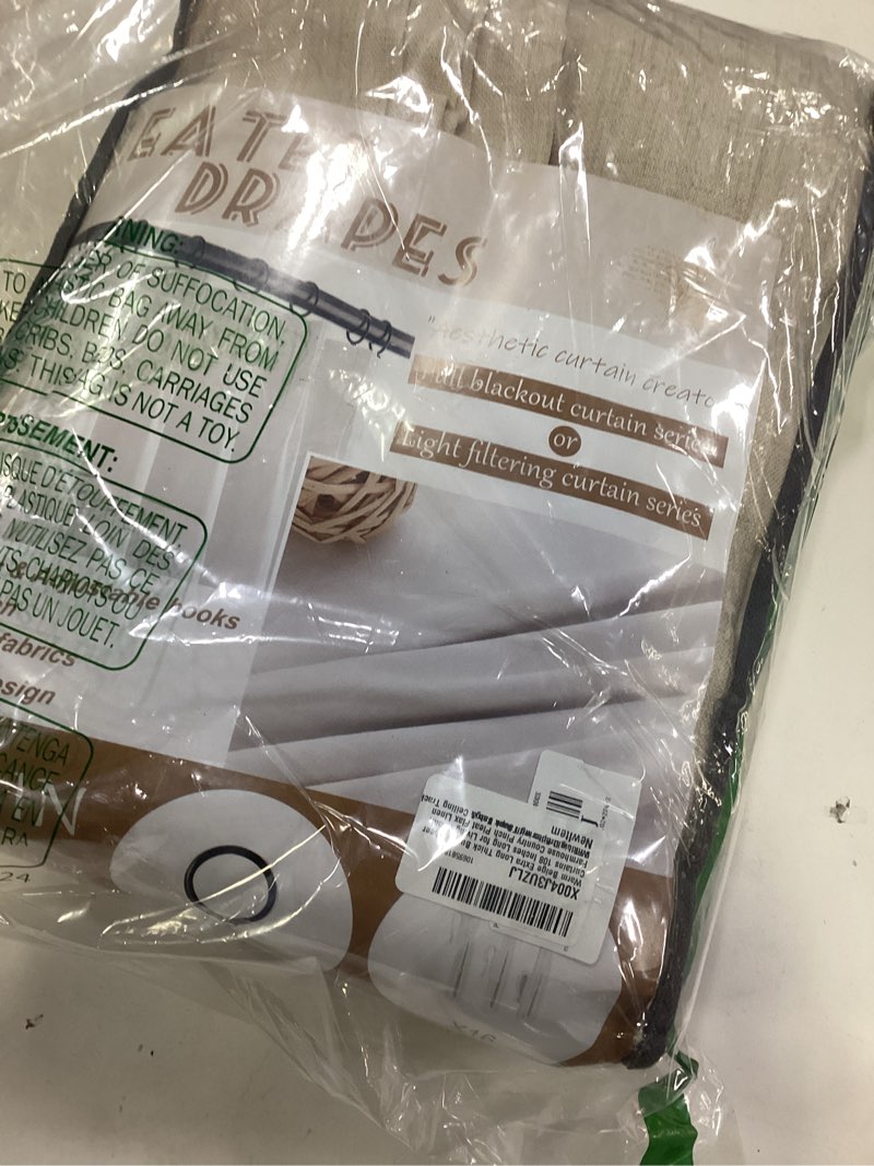 Condition photo showing Good Condition for Boho Viral Linen Curtains 84 Inch Length 2 Panels Set for Living Room, Warm Beige Pinch Pleated Semi Sheer Window Drapes Light Filtering Soft Burlap Bedroom Curtain with Back Tab 40 x 84 Inches Taupe Warm Beige 40"W x 84"L (Pack of 2)