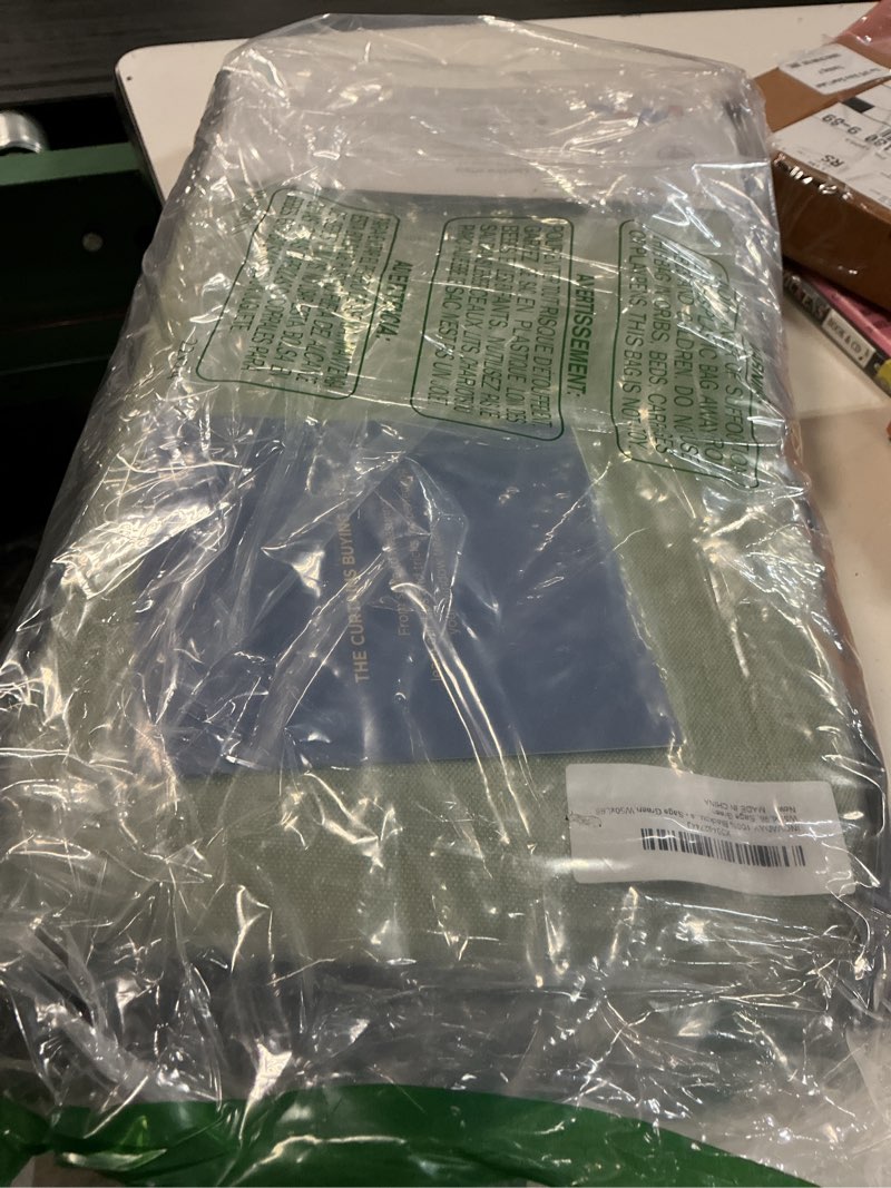 Condition photo showing New/Like New for inovaday 100% blackout curtains for bedroom, black out curtains 96 inch long, clip rings linen blackout drapes, thermal insulated room darkening for living room, 2 panels - sage green,w50xl96 sage green 50"w x 96"l (pack of 2)