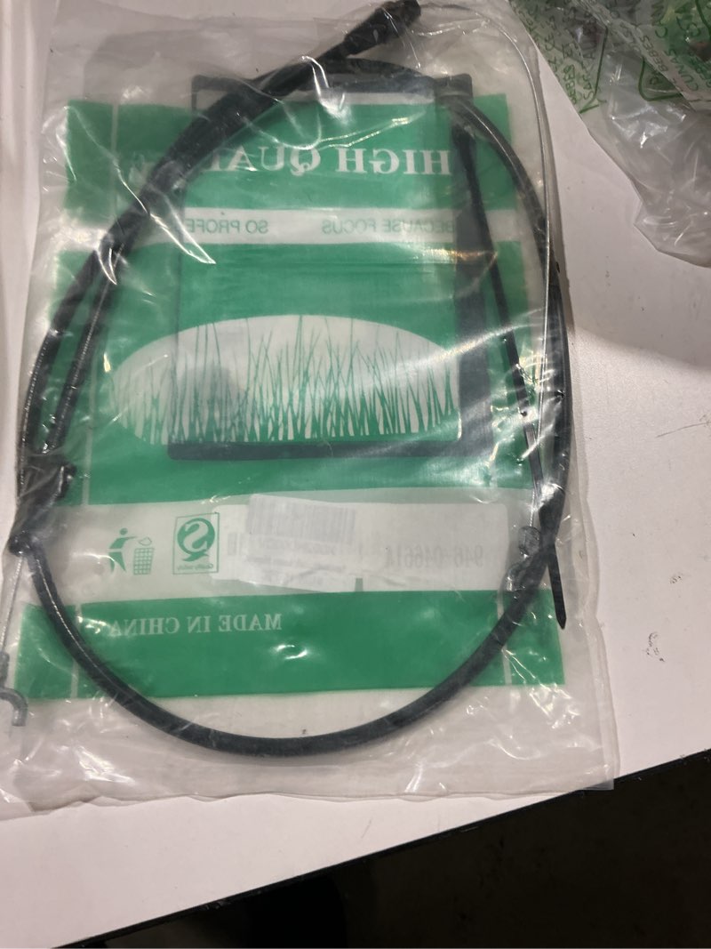 Condition photo showing Good Condition for 946-04661a zone control brake cable for troy bilt craftsman mtd push mowers | replaces 746-04661a, 746-04661; fits bolens huskee murray yard machines; push self-propelled mowers