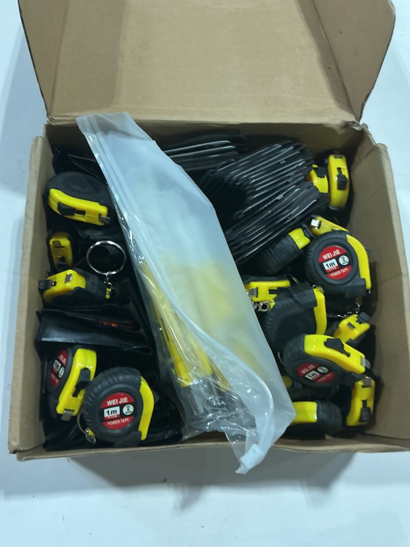 Condition photo showing Good Condition for 96 pcs mini screwdriver tape keychain set multitool pen card father's gifts bulk mini tool set for adult men dad (yellow,black) 96 yellow,black