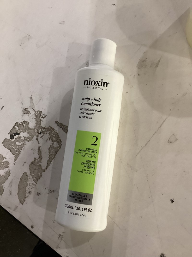 Condition photo showing Good Condition for nioxin system 2 scalp care | conditioner | hair thickening for natural hair | scalp health | for natural hair with progressed thinning | boost hair density with niacinamide & biotin | refreshed scalp conditioner 10.1 fl oz (pack of 1)