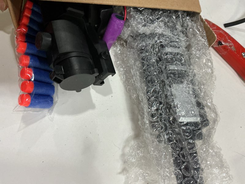 Condition photo showing Good Condition for realistic toy for nerf guns dart - electric sniper rifle with scope 120 soft bullets 3 magazine, automatic foam blaster for boy age 8-12 years old, indoor outdoor present for adult kid holiday silver