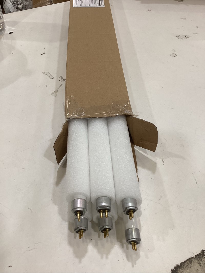 Condition photo showing Good Condition for 22 inch f14t5/cw fluorescent light bulb, 4100k cool white, t5 14 watt fluorescent replacement bulb for counter and cabinet fixture, g5 base, 6 pack