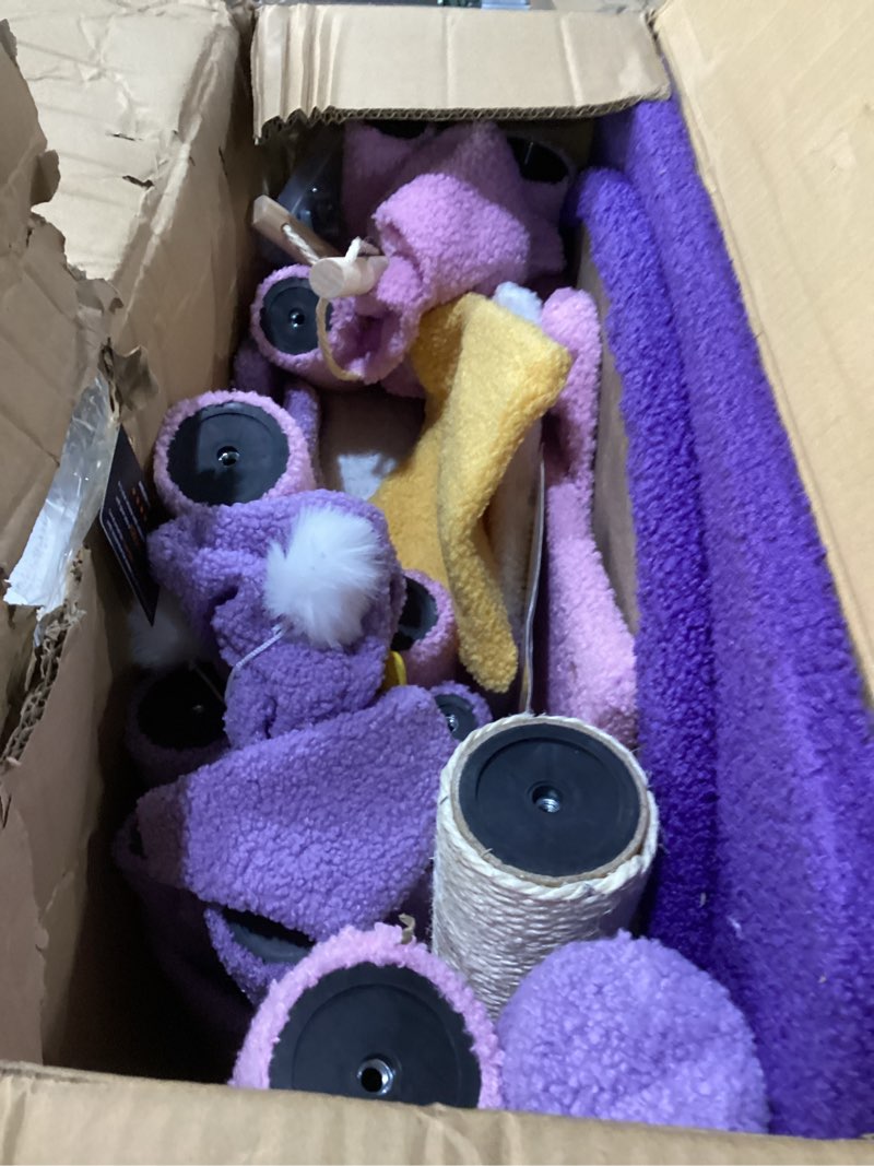 Condition photo showing New/Like New for 67 Inch Cat Tree for Indoor, Large Cat Tower with Sisal Scratching Post, Multi-Level Tall Big Plush Cat Condo Furnture Activity Center, Pet Kittens Condos Perch Platform