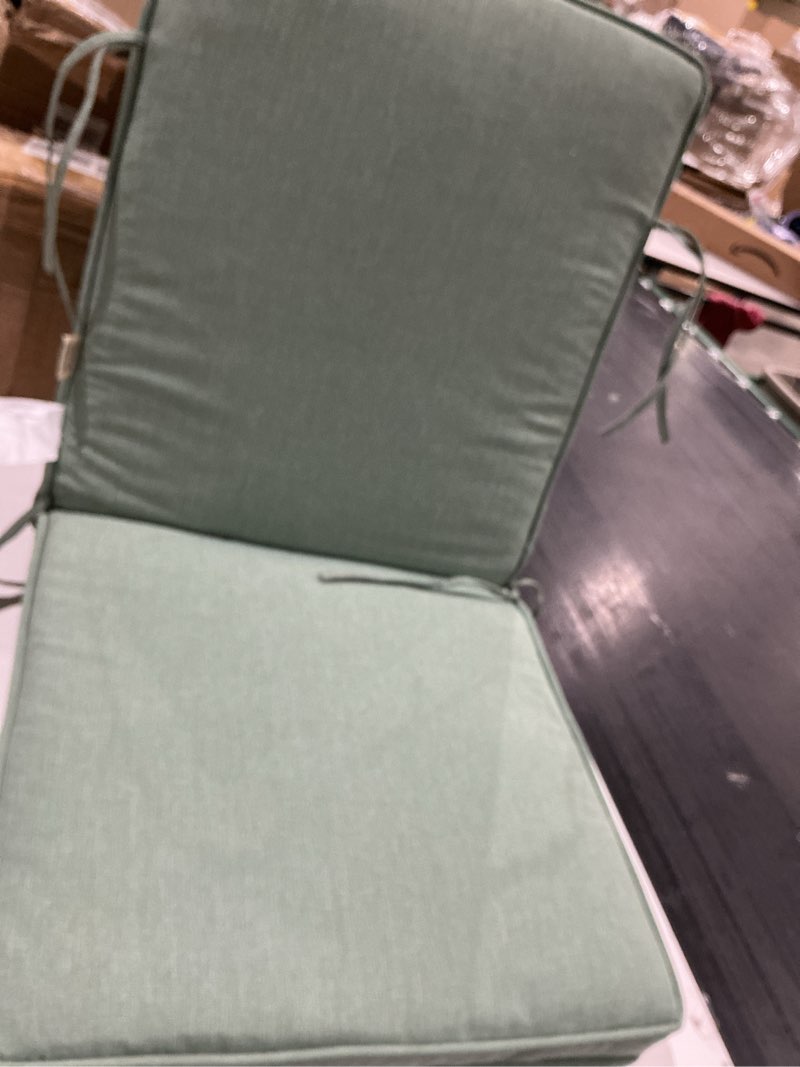 Condition photo showing Good Condition for allen + roth sage green high back patio chair cushion
