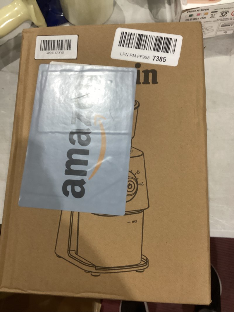 Condition photo showing item condition for Coffee Grinder Electric, Conical Burr Coffee Bean Grinder with 30 Grind Settings Black Button