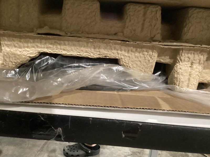 Condition photo showing As Is for BLACK+DECKER 18-Inch Stand Fan with Pedestal Base, Height Adjustable Pedestal Fan with Remote and Touch Control Panel, Free Standing Fan with 90-Degree Oscillating and 3-Speed Settings, Black Black 18"