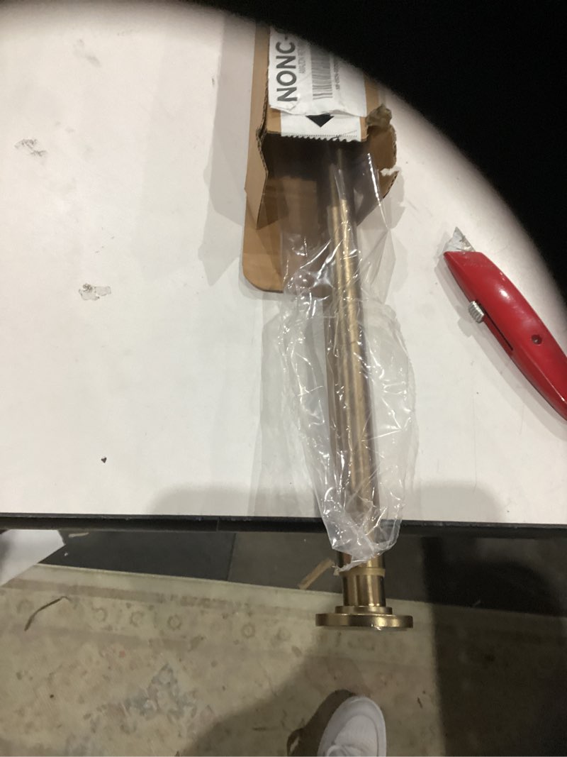 Condition photo showing Good Condition for ivilon tension curtain rod - spring tension rod for windows or shower, 36 to 54 inch. warm gold 36" to 54" warm gold