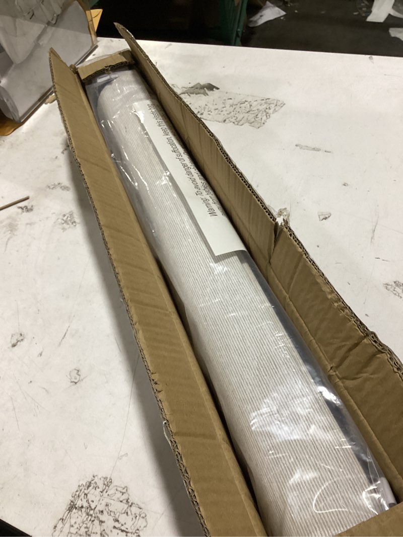 Condition photo showing As Is for unishades 100% blackout cordless roman shades for indoor windows & french doors, 24 3/4" w × 60" h - blackout - beige blackout - beige 25" w × 60" h