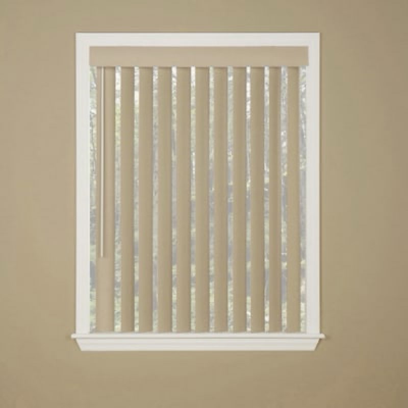Custom Size Now by Levolor  L Stucco Taupe Vertical Vanes