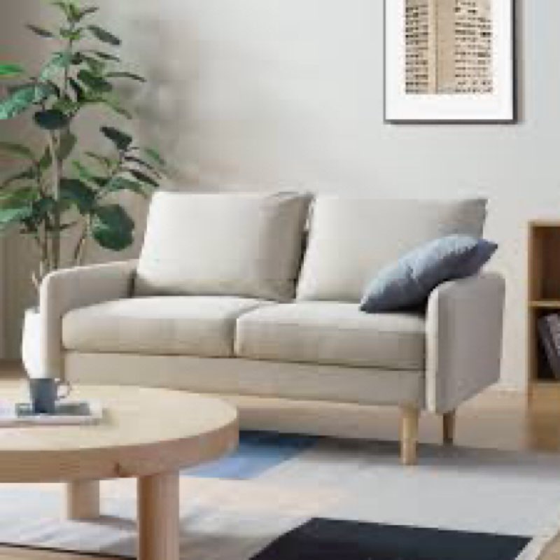 Cartlin 58" Upholstered Mid-Century Modern Loveseat