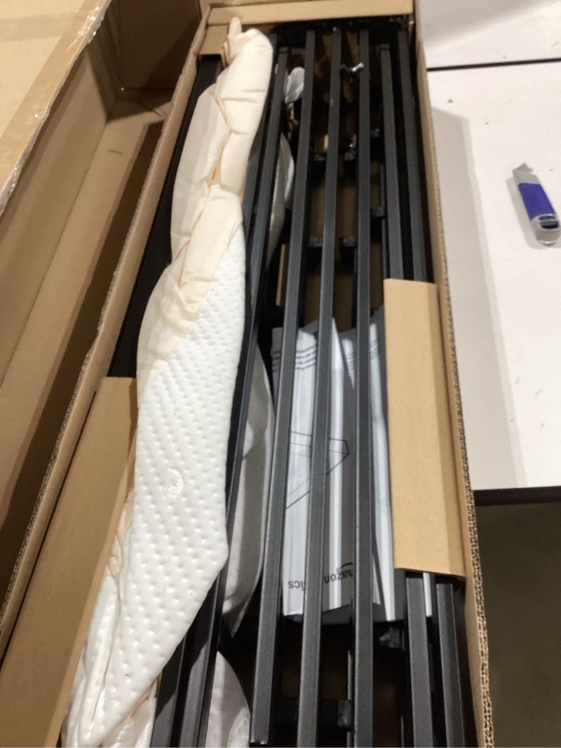 Condition photo showing Good Condition for amazon basics sturdy smart box spring bed base, 5-inch height mattress foundation, strong support for all mattress types, tool-free easy assembly, twin, 74" x 38" x 5", white twin(74"l x 38"w) 5-inch height
