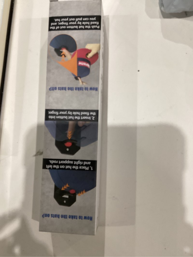 Condition photo showing New/Like New for Hat Organizer for Baseball Caps, 1 Pack Hat Rack for Wall, Wall Mounted Adhesive Cap Rack, Hat Holder Hanger Hold Up to 10 Cap, Baseball Hat Storage Organizer for Door, Closet, Bedroom (White)