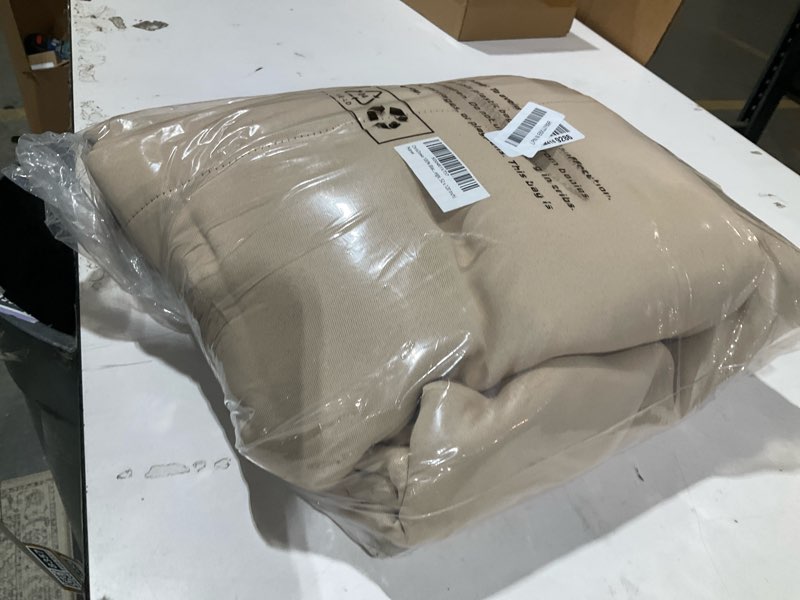 Condition photo showing Good Condition for chrisdowa 100% blackout curtains for bedroom 120 inches long 2 panels set | 2 thick layers, thermal insulated, light blocking for living room, grommet, long window drapes, beige, 52 x 120 inch 52"w x 120"l (pack of 2) beige