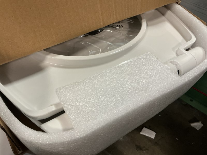Condition photo showing As Is for Quick Flip Elongated Toilet Seat with Built-In Potty & Splash Guard for Toddler Training, Slow Close - Jool Baby