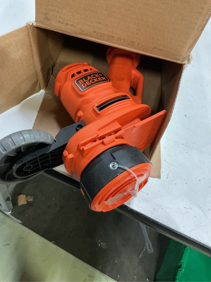 Condition photo showing As Is for black+decker weed wacker with auto feed, 14-inch 2 in 1 string trimmer lawn edger, powerful 6.5-amp lightweight electric weed eater (besta510)