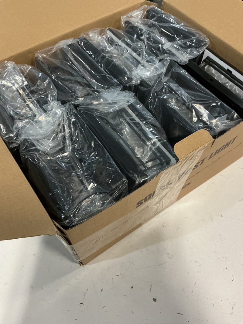 Condition photo showing Good Condition for Solar Post Cap Lights with 8 RGB Solid Colors & Color Changing, 8 Pack Fence Post Solar Lights for Garden Patio Porch, Waterproof Deck Post Lights for 4x4 5x5 6x6 Vinyl/Wooden Posts, Black Black-RGB 8 Pack