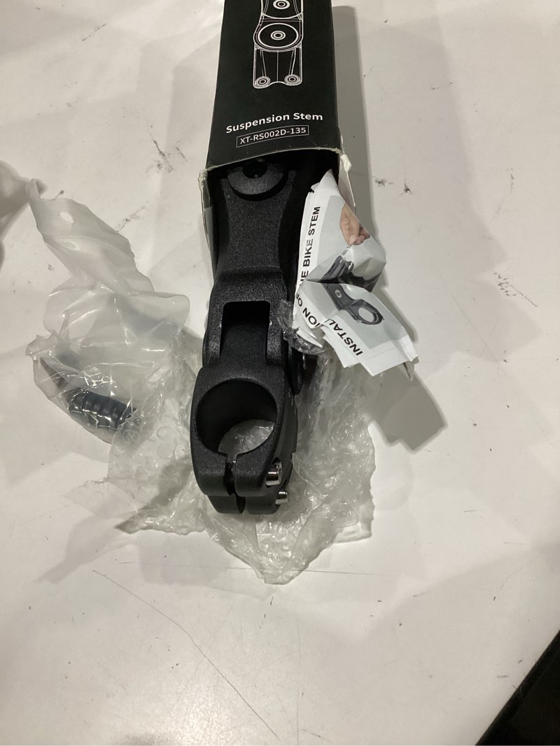 Condition photo showing As Is for cxwxc suspension bike stem - 100/135mm bike stem riser for handlebar - bike handlebar riser extender for mountain gravel road city bicycle (31.8 x 135mm)