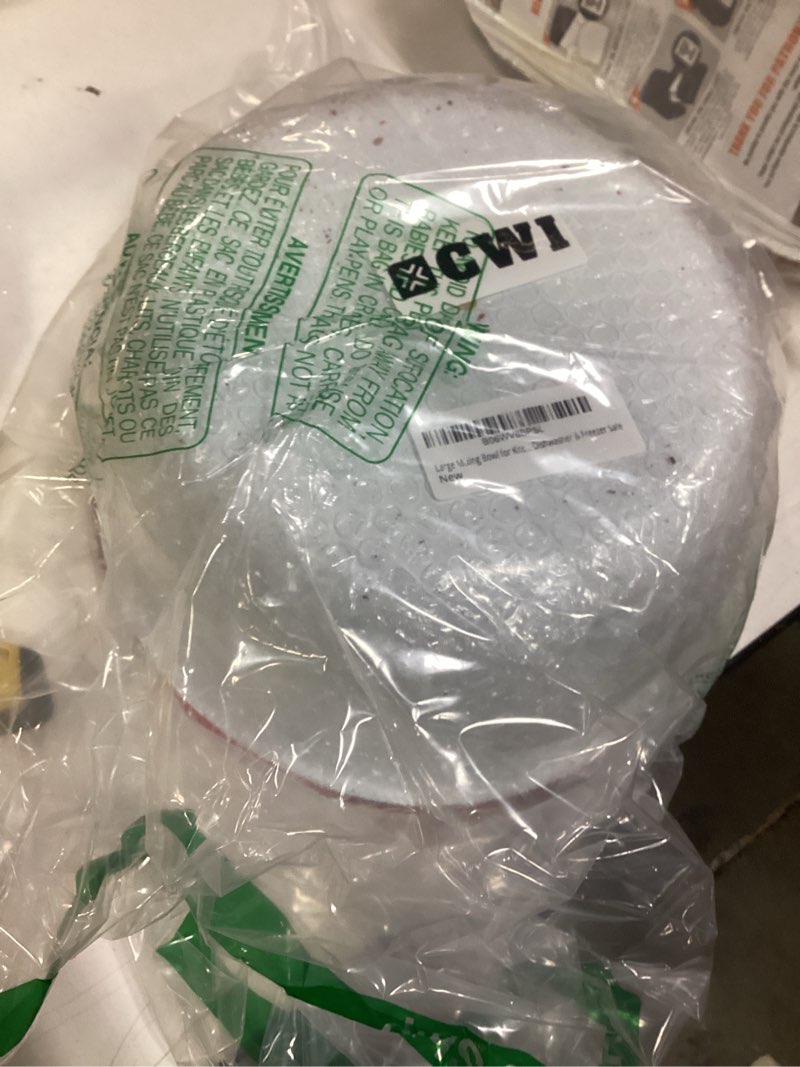 Condition photo showing As Is for CWI Large Mixing Bowl for Kitchen - Vintage Metal Bowl for Kitchen, Camping, and Everyday Use - Chip-Resistant for Long-Lasting Durability