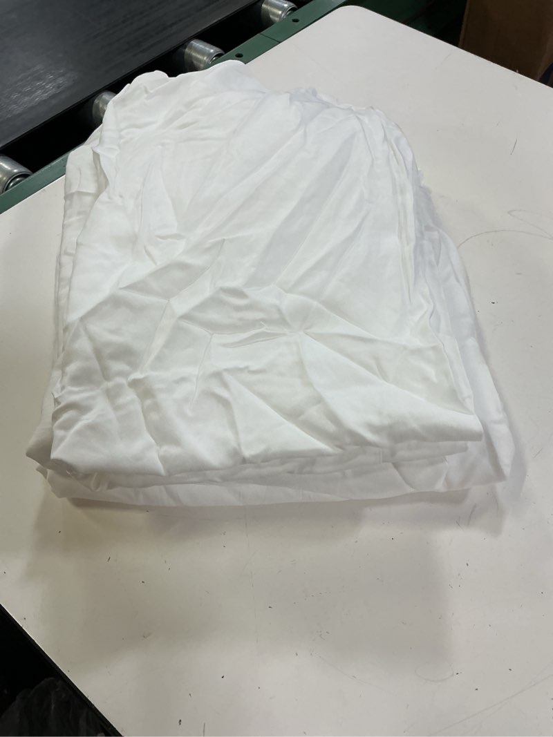 Condition photo showing As Is for bamboo sheet set, twin xl, white