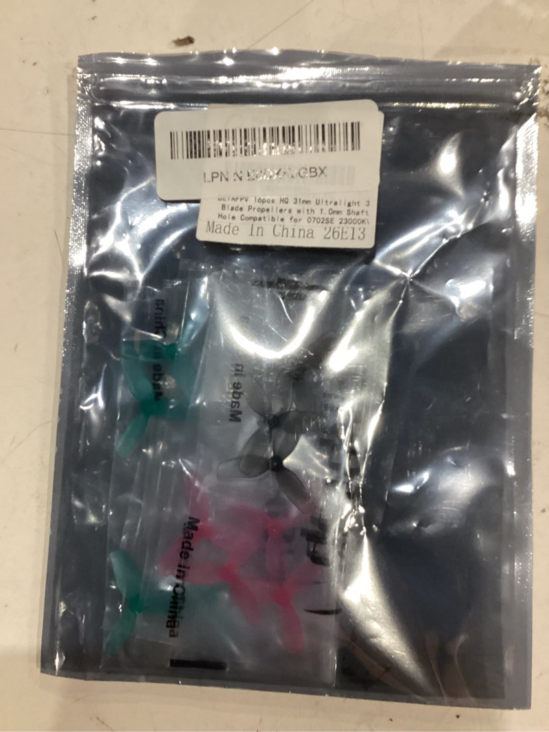 Condition photo showing As Is for betafpv 12pcs hq 31mm ultralight 3-blade propellers with 1.0mm shaft hole compatible for 0702se 23000kv brushless motor, fpv racing drone like air65 brushless drone metor65 brushless quadcopter