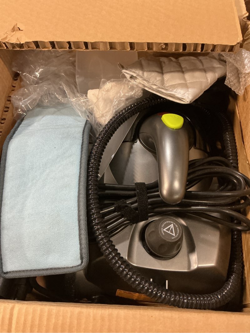 Condition photo showing Good Condition for Heavy-Duty Steam Cleaner - 1500W Multipurpose Handheld Floor Steamer with 22 Accessories 16ft Cord for Home, Car Detailing, Tile, Grout, Carpet, Wallpaper, Upholstery, Window, Deep Cleaning