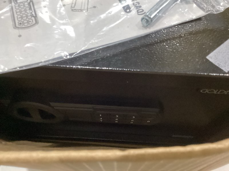 Condition photo showing Good Condition for Goldenkey 1.2 Cu.Ft Modern Fireproof Safe – Digital Safe with Fireproof Bag, Keypad & Key, Protects Documents, Cash & Valuables, 9.84"D x 13.78"W x 9.84"H
