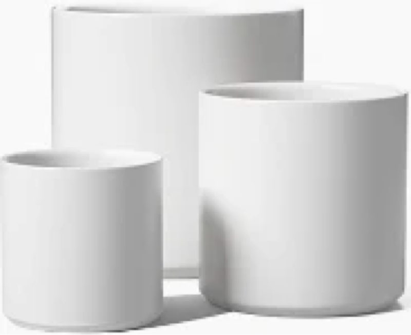 le tauci ceramic pots for plants, 10/8/6 inch indoor planters with draiange hole, silicone plug & me