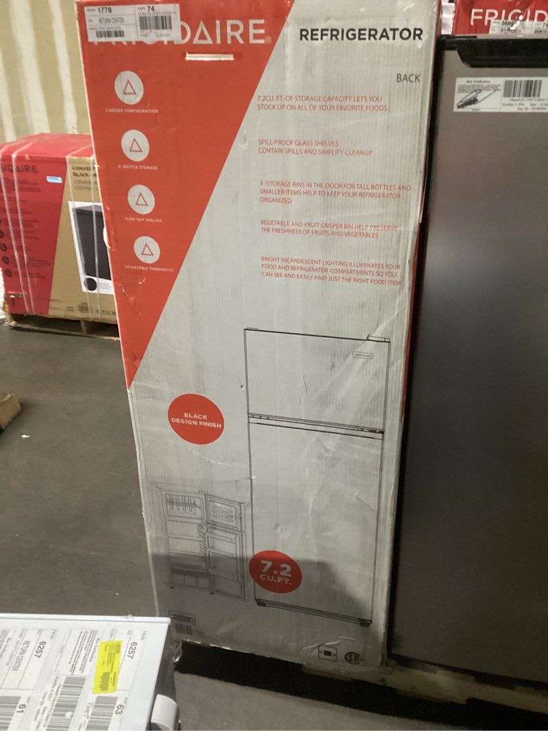 Condition photo showing Good Condition for Similar to Upstreman 7.7 Cu.Ft. Refrigerator with Freezer, Double Door Fridge, Adjustable Thermostat, Large Capacity, Reversible Door Swing, Refrigerator for Apartment, Office, Dorm, Black?BD75?